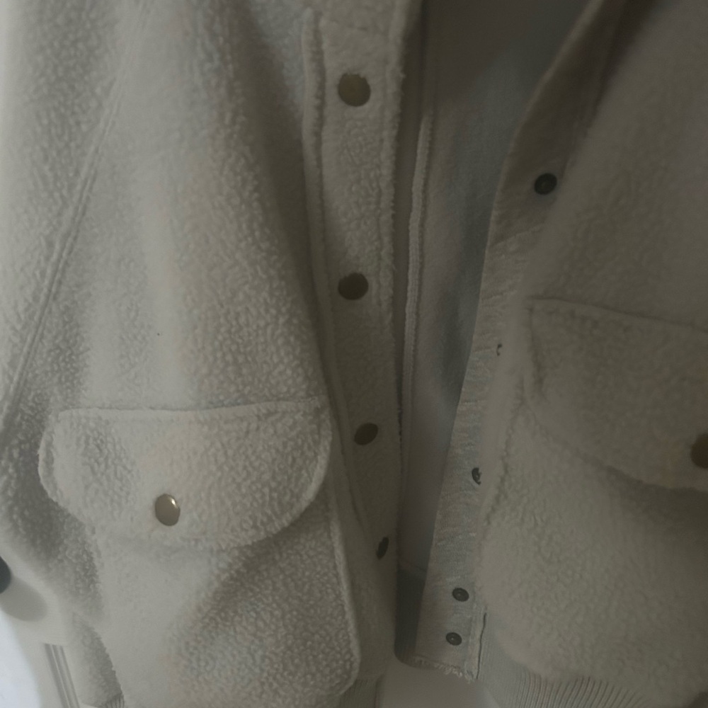 We The Free Shasta Snap up fleece bomber morning fog grey.